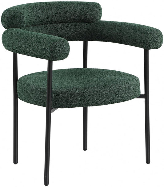 Meridian Furniture - Blake Green Boucle Fabric Dining Chair (Set of 2) - 879Green-C veiw 1