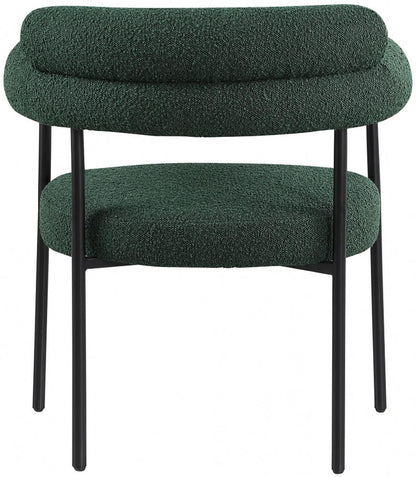 Meridian Furniture - Blake Green Boucle Fabric Dining Chair (Set of 2) - 879Green-C veiw 2