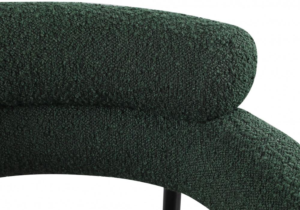 Meridian Furniture - Blake Green Boucle Fabric Dining Chair (Set of 2) - 879Green-C veiw 5