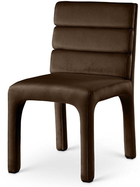 Meridian Furniture - Kai Brown Velvet Dining Chair (Set of 2) - 891Brown-C veiw 1