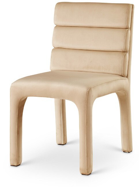 Meridian Furniture - Kai Cognac Velvet Dining Chair (Set of 2) - 891Camel-C veiw 1