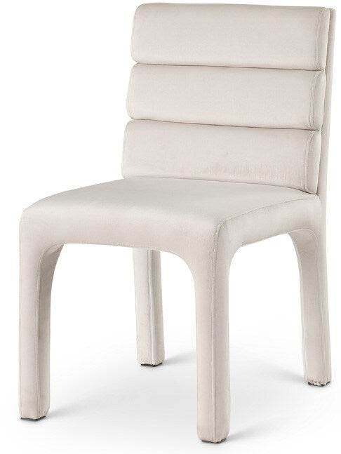 Meridian Furniture - Kai Cream Velvet Dining Chair (Set of 2) - 891Cream-C veiw 1
