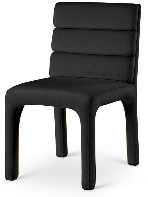 Meridian Furniture - Kai Navy Velvet Dining Chair (Set of 2) - 891Black-C veiw 1