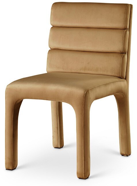 Meridian Furniture - Kai Olive Velvet Dining Chair (Set of 2) - 891Saddle-C veiw 1