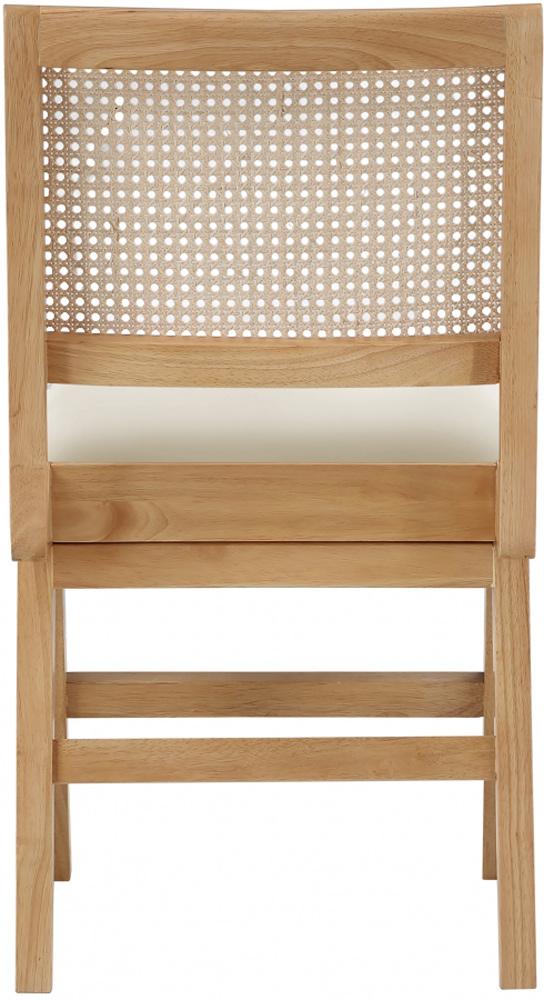 Meridian Furniture - Abby Cream Vegan Leather Dining Side Chair (Set of 2) - 896Cream-SC veiw 2