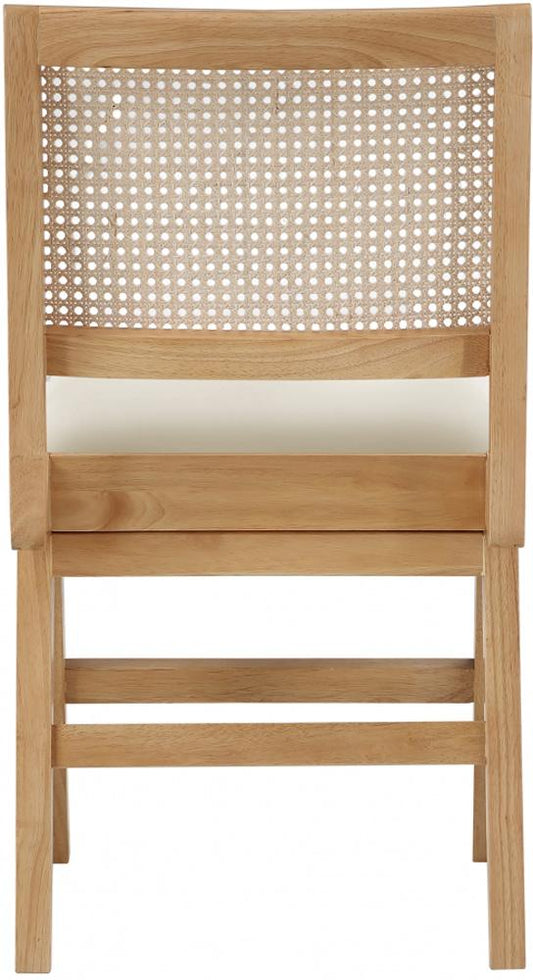 Meridian Furniture - Abby Cream Vegan Leather Dining Side Chair (Set of 2) - 896Cream-SC veiw 2