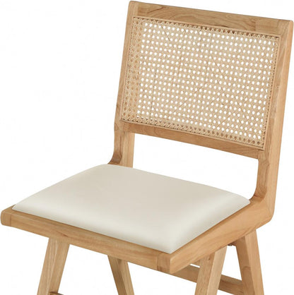 Meridian Furniture - Abby Cream Vegan Leather Dining Side Chair (Set of 2) - 896Cream-SC veiw 5