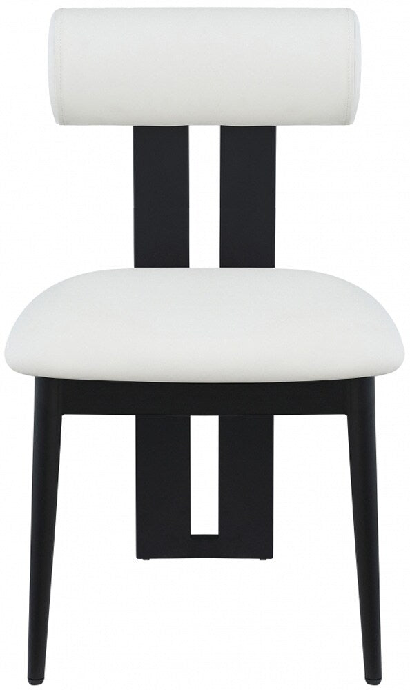 Meridian Furniture - Dario Cream Vegan Leather Dining Chair (Set of 2) - 922Cream-C veiw 3