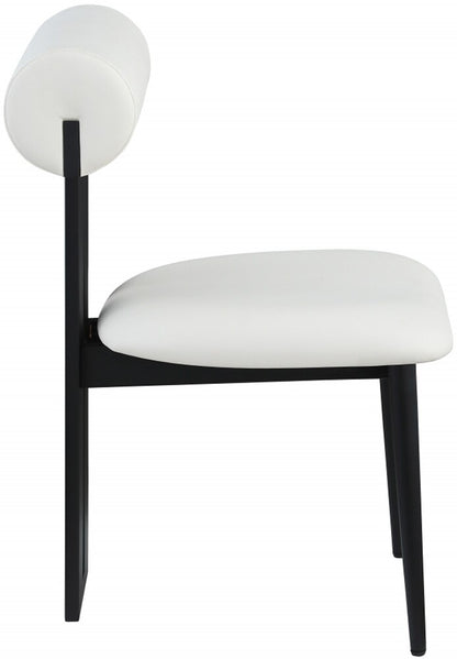 Meridian Furniture - Dario Cream Vegan Leather Dining Chair (Set of 2) - 922Cream-C veiw 4