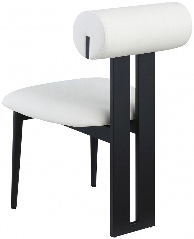 Meridian Furniture - Dario Cream Vegan Leather Dining Chair (Set of 2) - 922Cream-C veiw 5
