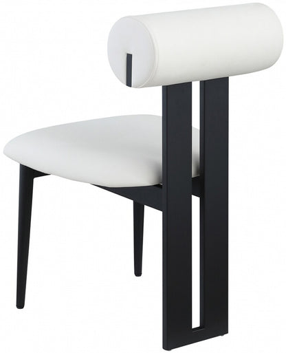 Meridian Furniture - Dario Cream Vegan Leather Dining Chair (Set of 2) - 922Cream-C veiw 5