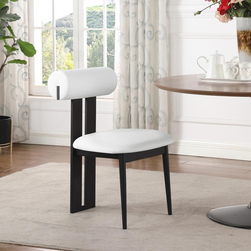 Meridian Furniture - Dario Cream Vegan Leather Dining Chair (Set of 2) - 922Cream-C veiw 6
