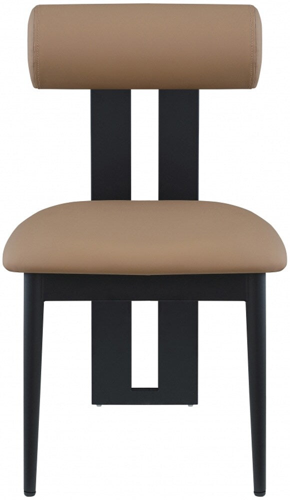 Meridian Furniture - Dario Tan Vegan Leather Dining Chair (Set of 2) - 922Tan-C veiw 3