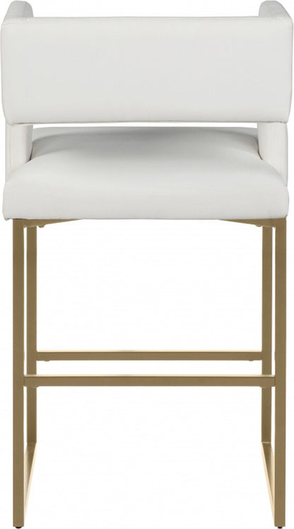 Meridian Furniture - Caleb White Vegan Leather Counter Stool (Set of 2) - 969White-C veiw 2