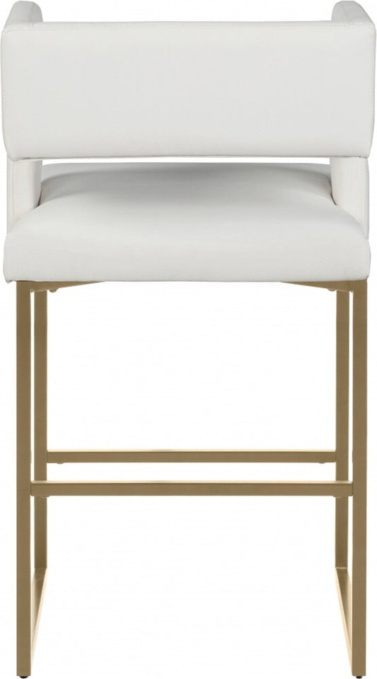 Meridian Furniture - Caleb White Vegan Leather Counter Stool (Set of 2) - 969White-C veiw 2