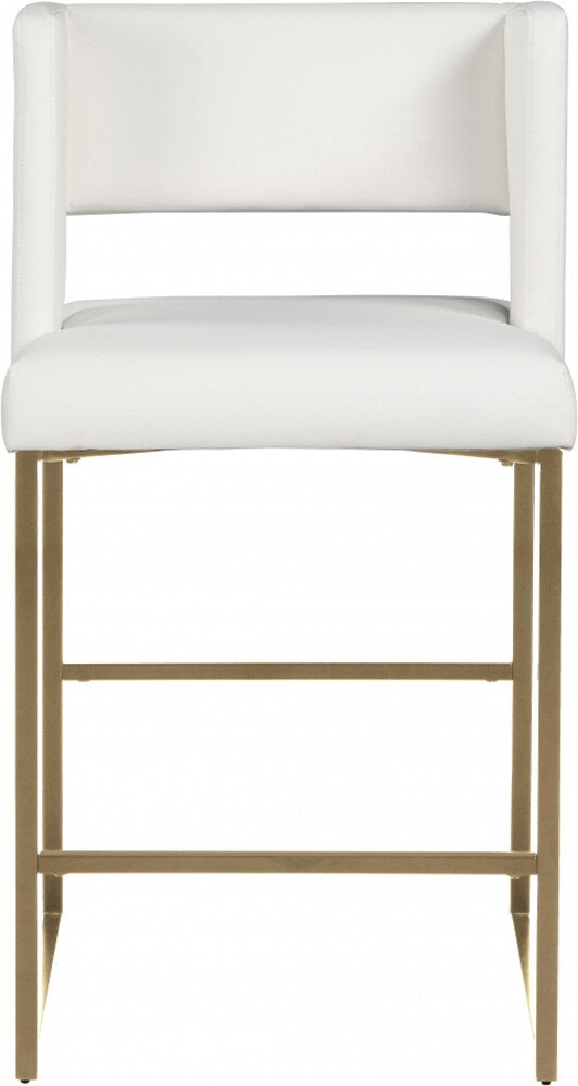 Meridian Furniture - Caleb White Vegan Leather Counter Stool (Set of 2) - 969White-C veiw 4