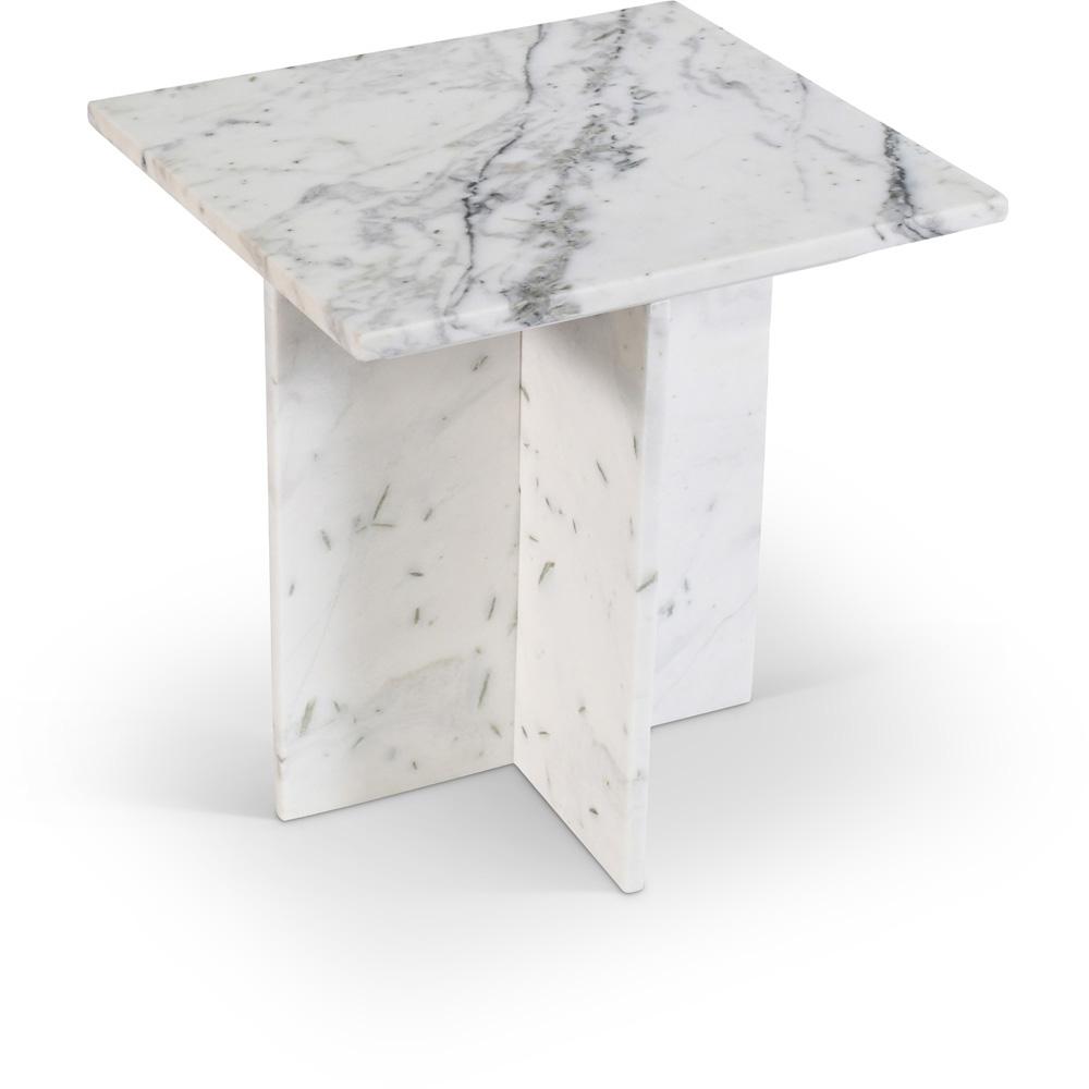 Meridian Furniture - Verona White End Table - 220White-ET veiw 1