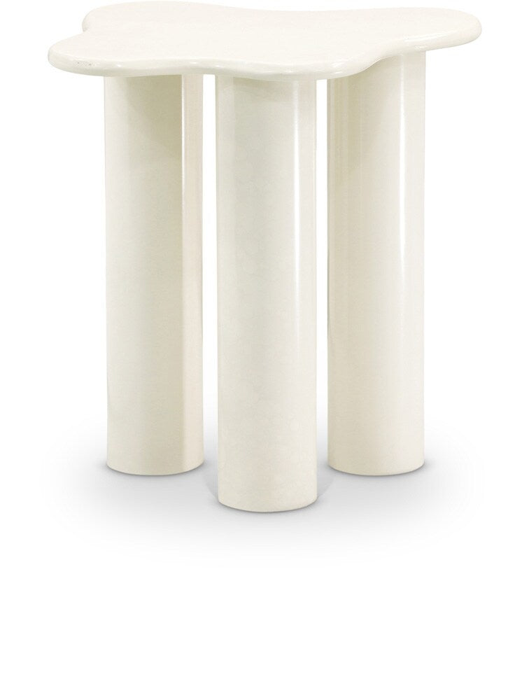 Meridian Furniture - Romaine Cream End Table - 278Cream-ET veiw 1