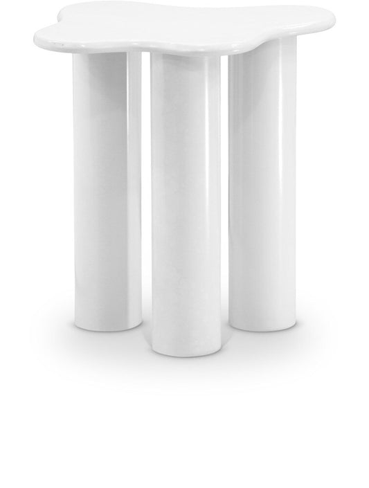 Meridian Furniture - Romaine White End Table - 278White-ET veiw 1