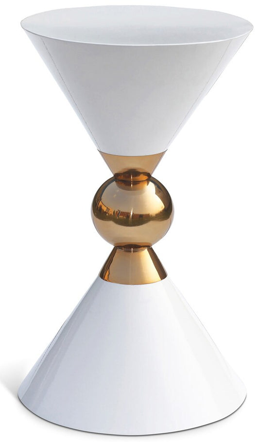 Meridian Furniture - Malia White / Gold End Table - 288-ET veiw 1