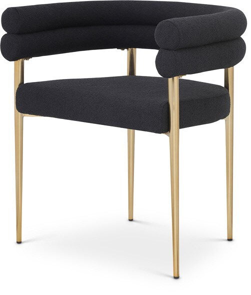 Meridian Furniture - Brielle Black Fabric Dining Chair (Set of 2) - 804Black-C veiw 1