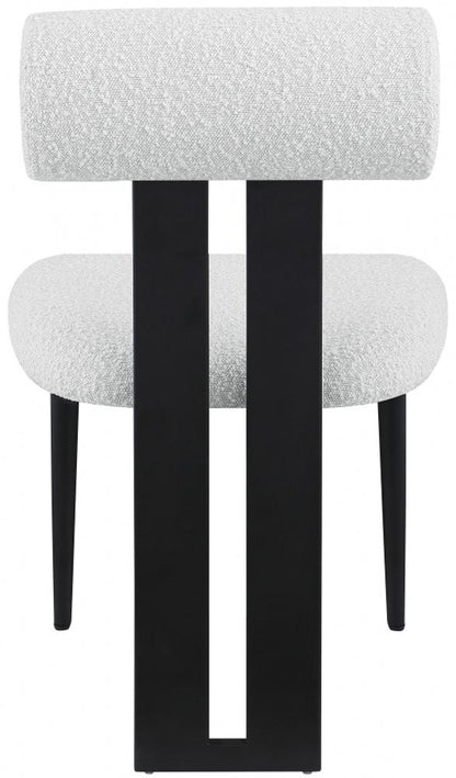 Meridian Furniture - Dario Cream Boucle Fabric Dining Chair (Set of 2) - 921Cream-C veiw 2