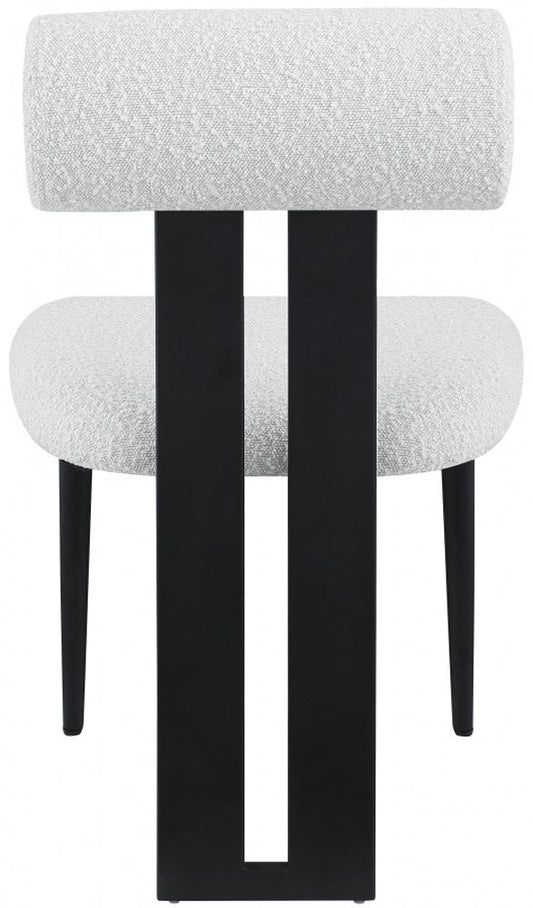 Meridian Furniture - Dario Cream Boucle Fabric Dining Chair (Set of 2) - 921Cream-C veiw 2