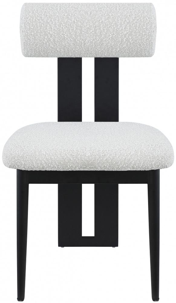 Meridian Furniture - Dario Cream Boucle Fabric Dining Chair (Set of 2) - 921Cream-C veiw 3
