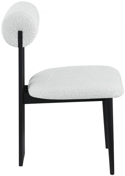 Meridian Furniture - Dario Cream Boucle Fabric Dining Chair (Set of 2) - 921Cream-C veiw 4