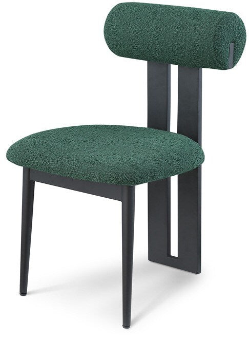 Meridian Furniture - Dario Green Boucle Fabric Dining Chair (Set of 2) - 921Green-C veiw 1