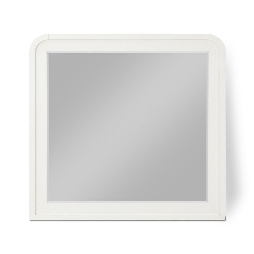 Meridian Furniture - Fluted Cream Mirror - 314Cream-M veiw 1