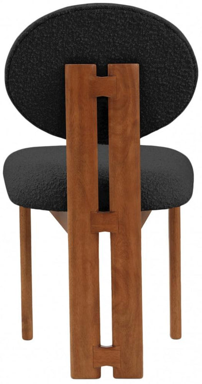 Meridian Furniture - Napa Black Boucle Fabric Dining Chair (Set of 2) - 489Black-C veiw 2