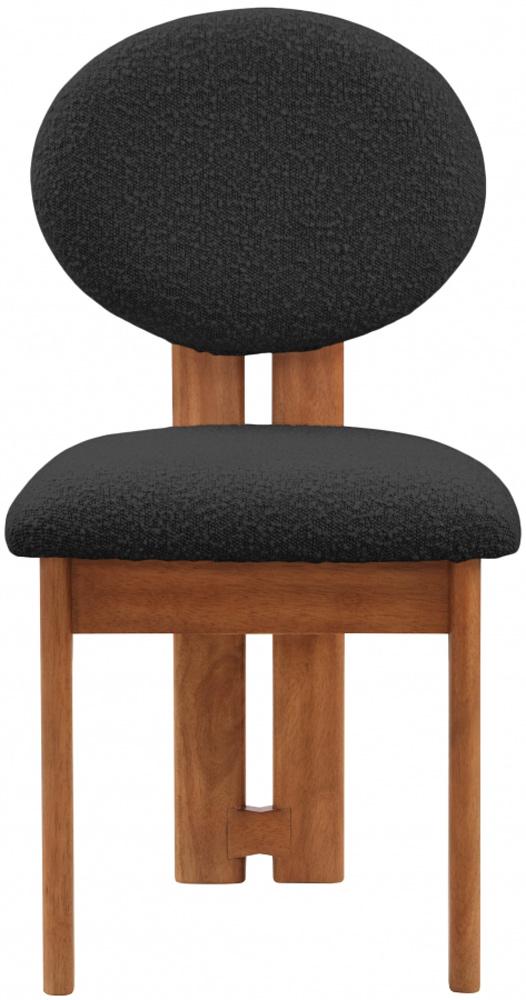 Meridian Furniture - Napa Black Boucle Fabric Dining Chair (Set of 2) - 489Black-C veiw 3