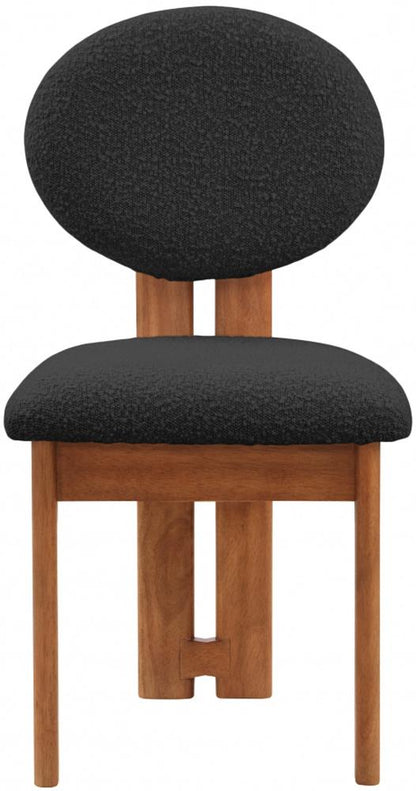 Meridian Furniture - Napa Black Boucle Fabric Dining Chair (Set of 2) - 489Black-C veiw 3