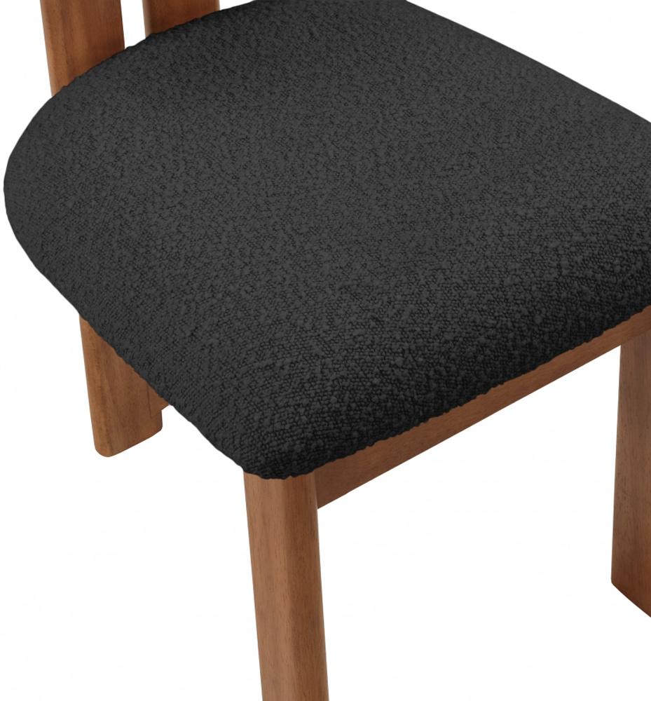 Meridian Furniture - Napa Black Boucle Fabric Dining Chair (Set of 2) - 489Black-C veiw 6