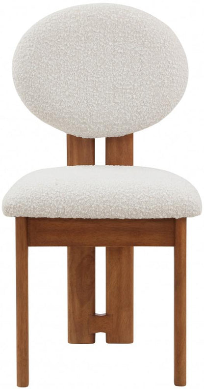 Meridian Furniture - Napa Cream Boucle Fabric Dining Chair (Set of 2) - 489Cream-C veiw 3