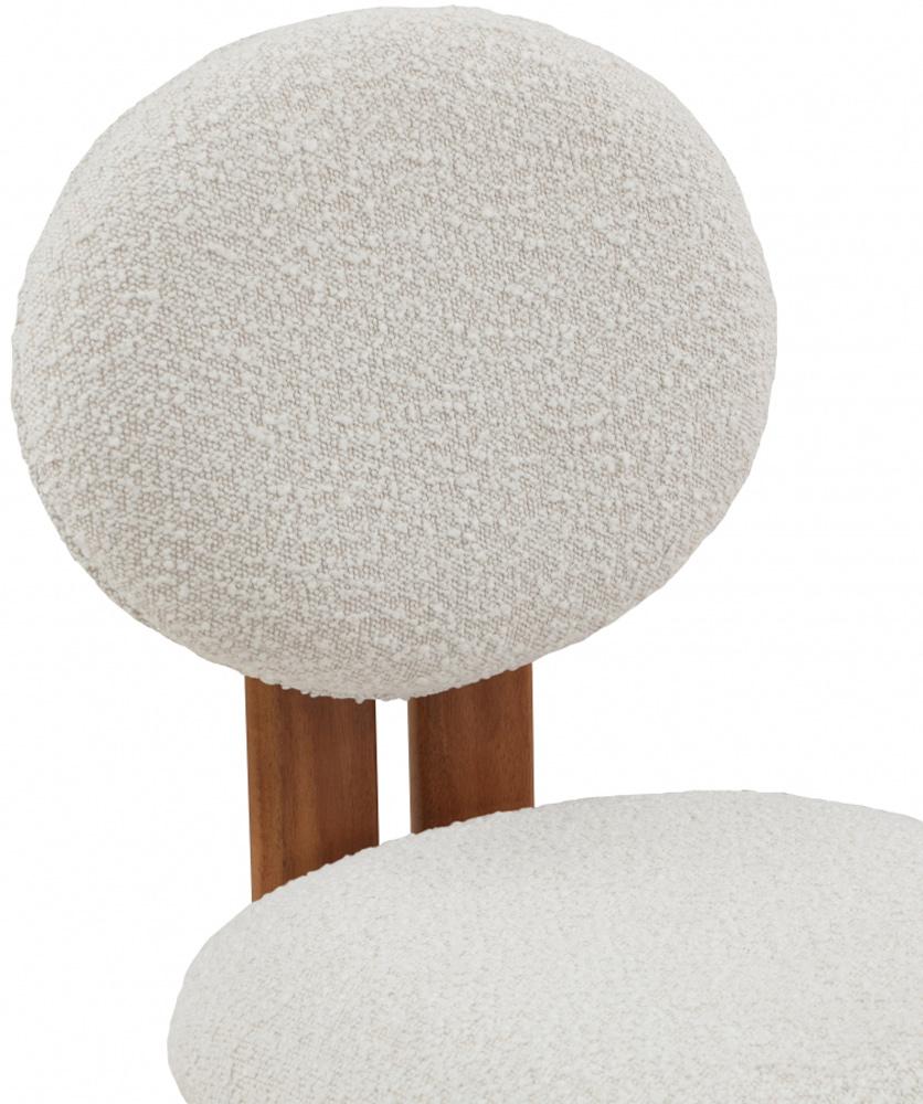 Meridian Furniture - Napa Cream Boucle Fabric Dining Chair (Set of 2) - 489Cream-C veiw 5