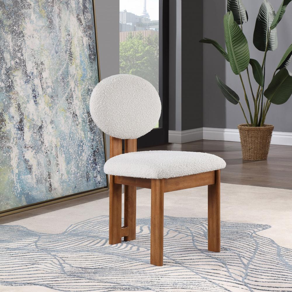 Meridian Furniture - Napa Cream Boucle Fabric Dining Chair (Set of 2) - 489Cream-C veiw 6