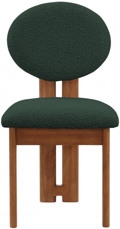Meridian Furniture - Napa Green Boucle Fabric Dining Chair (Set of 2) - 489Green-C veiw 3