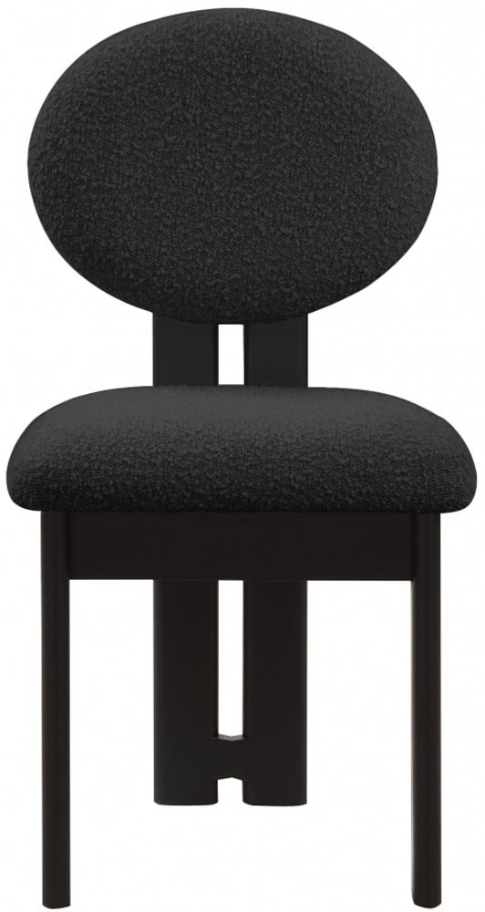 Meridian Furniture - Napa Black Boucle Fabric Dining Chair (Set of 2) - 490Black-C veiw 3
