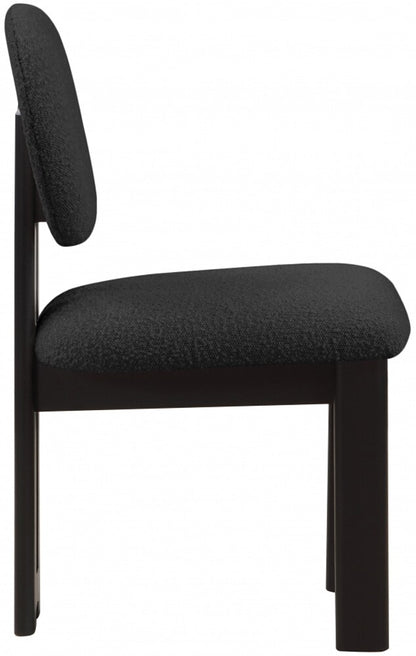 Meridian Furniture - Napa Black Boucle Fabric Dining Chair (Set of 2) - 490Black-C veiw 4