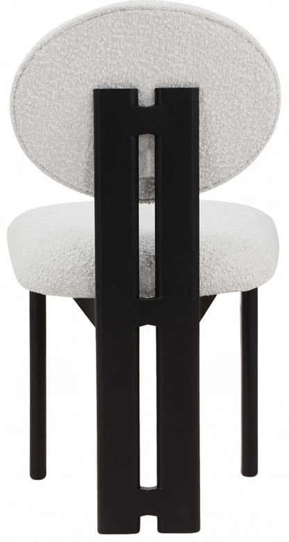 Meridian Furniture - Napa Cream Boucle Fabric Dining Chair (Set of 2) - 490Cream-C veiw 2