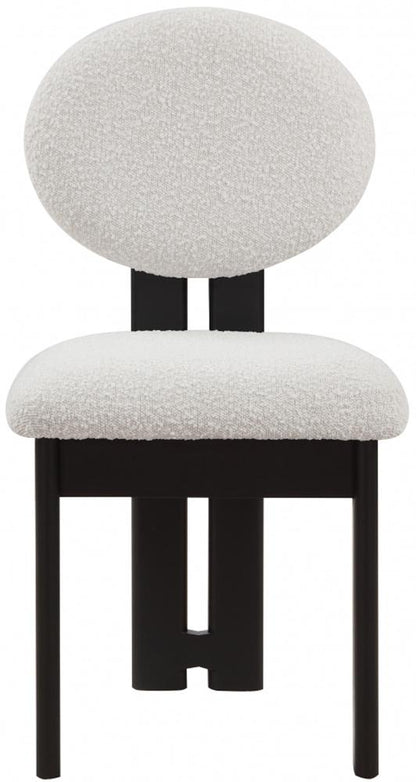 Meridian Furniture - Napa Cream Boucle Fabric Dining Chair (Set of 2) - 490Cream-C veiw 3