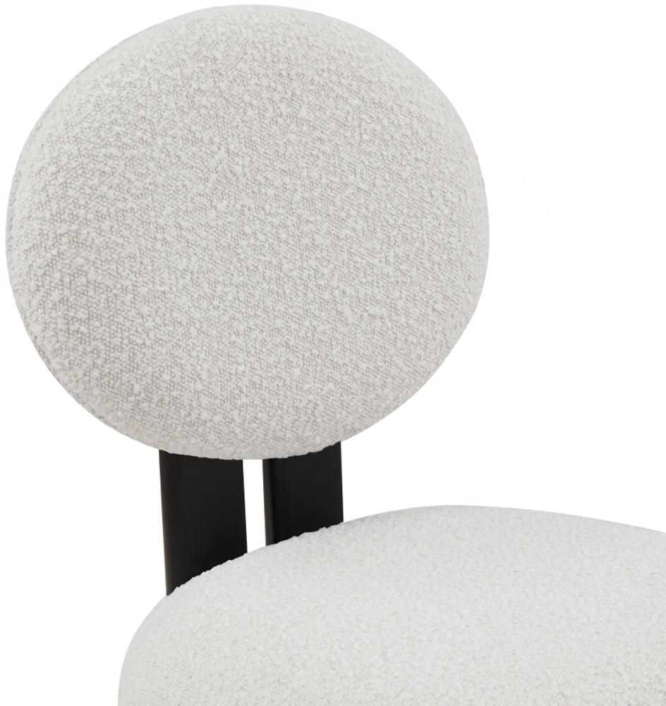 Meridian Furniture - Napa Cream Boucle Fabric Dining Chair (Set of 2) - 490Cream-C veiw 5