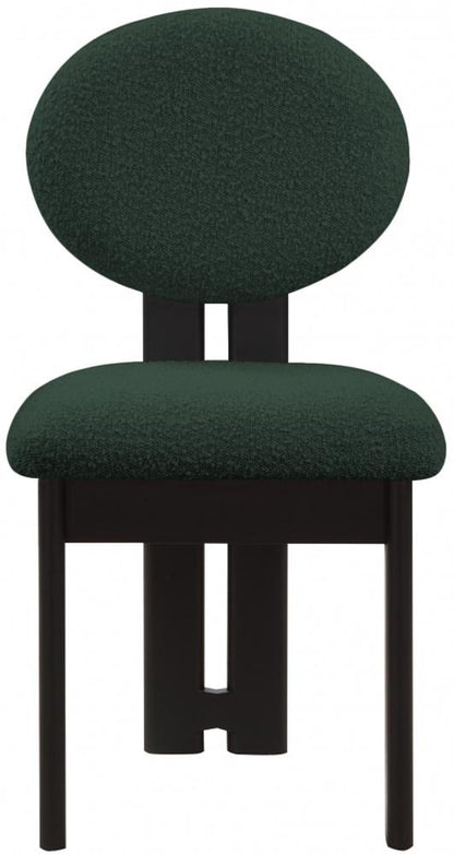 Meridian Furniture - Napa Green Boucle Fabric Dining Chair (Set of 2) - 490Green-C veiw 3