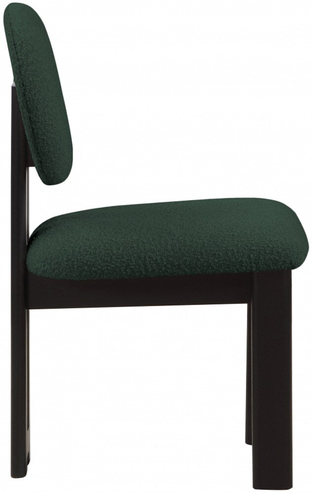Meridian Furniture - Napa Green Boucle Fabric Dining Chair (Set of 2) - 490Green-C veiw 4