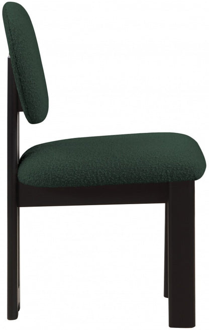 Meridian Furniture - Napa Green Boucle Fabric Dining Chair (Set of 2) - 490Green-C veiw 4