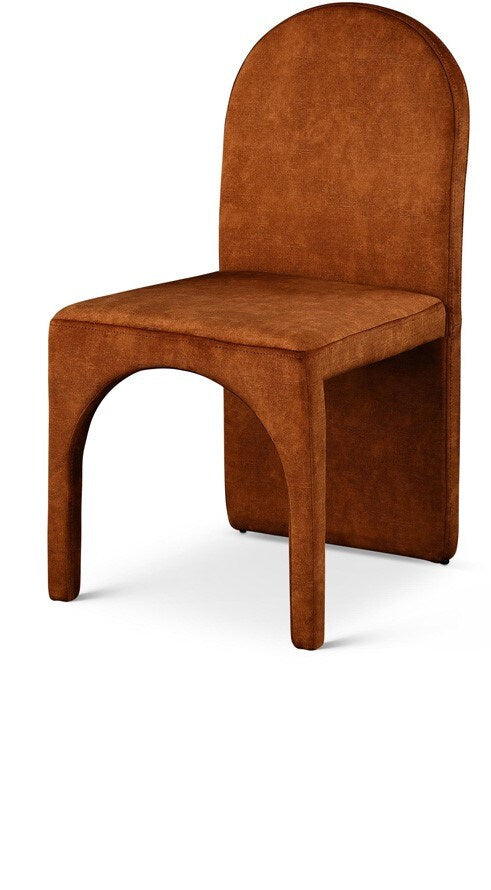 Meridian Furniture - Summer Cognac Velvet Dining Side Chair (Set of 2) - 803Cognac-SC veiw 1