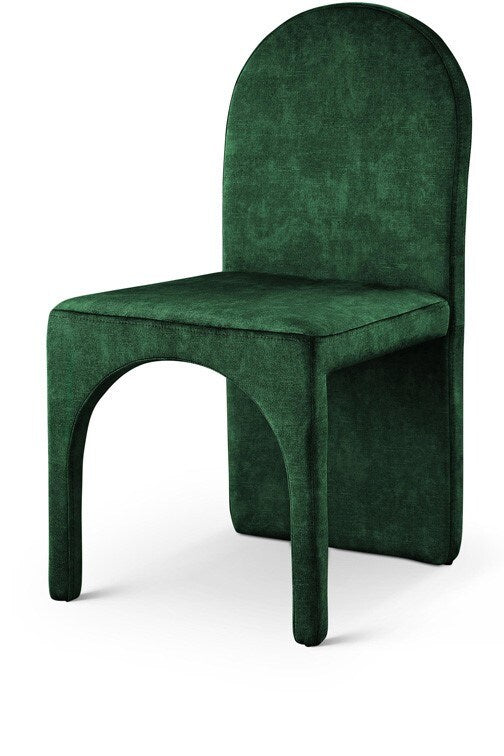 Meridian Furniture - Summer Green Velvet Dining Side Chair (Set of 2) - 803Green-SC veiw 1