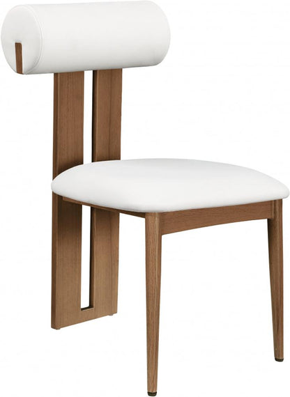 Meridian Furniture - Dario Cream Vegan Leather Dining Chair (Set of 2) - 917Cream-C veiw 1